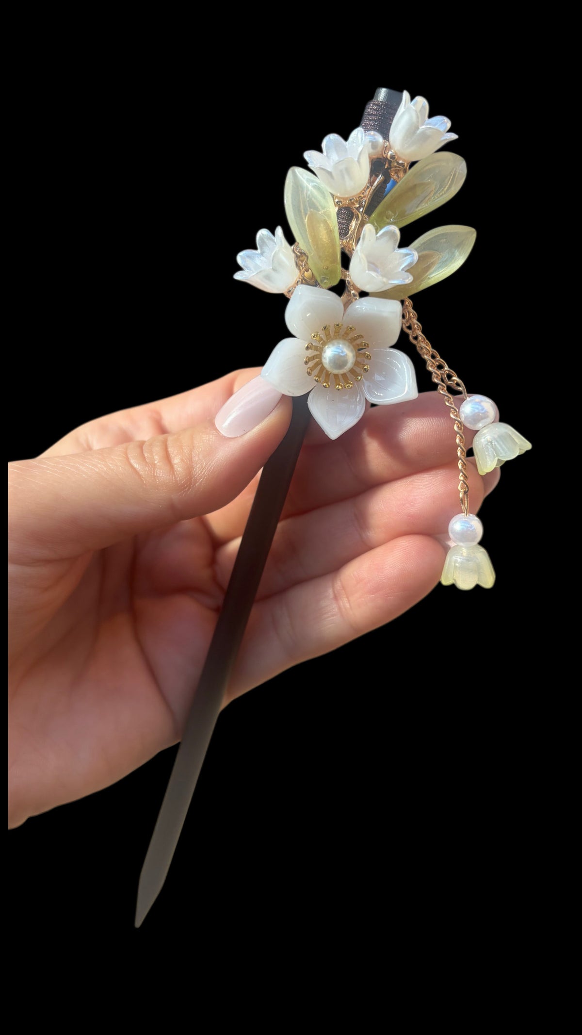 Flowers Wooden Hairpin