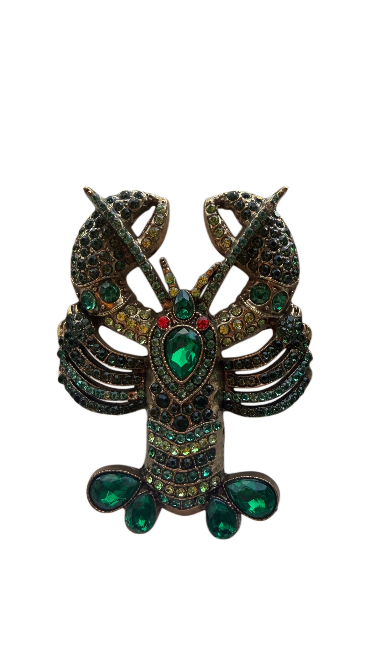 Green Lobster Brooch