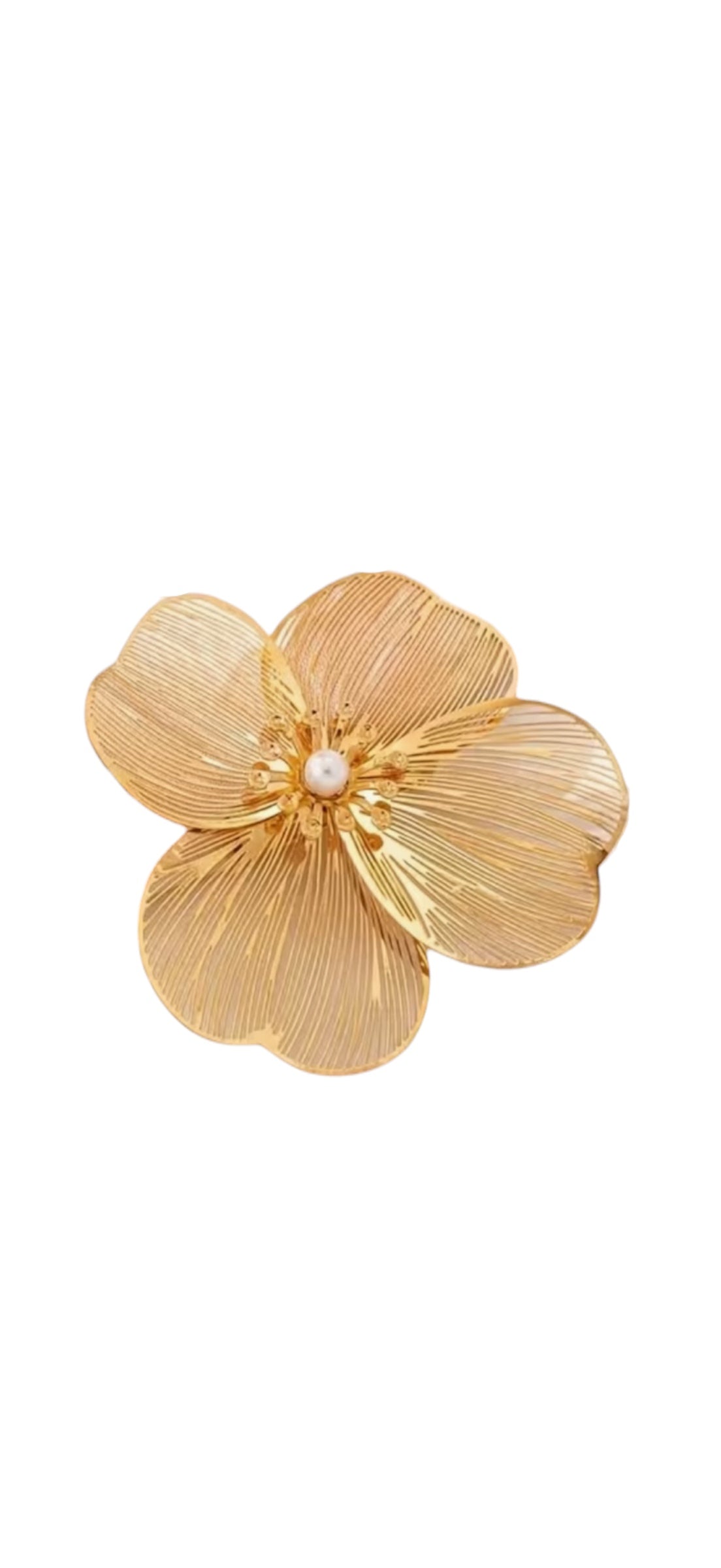 Gold Poppy Brooch