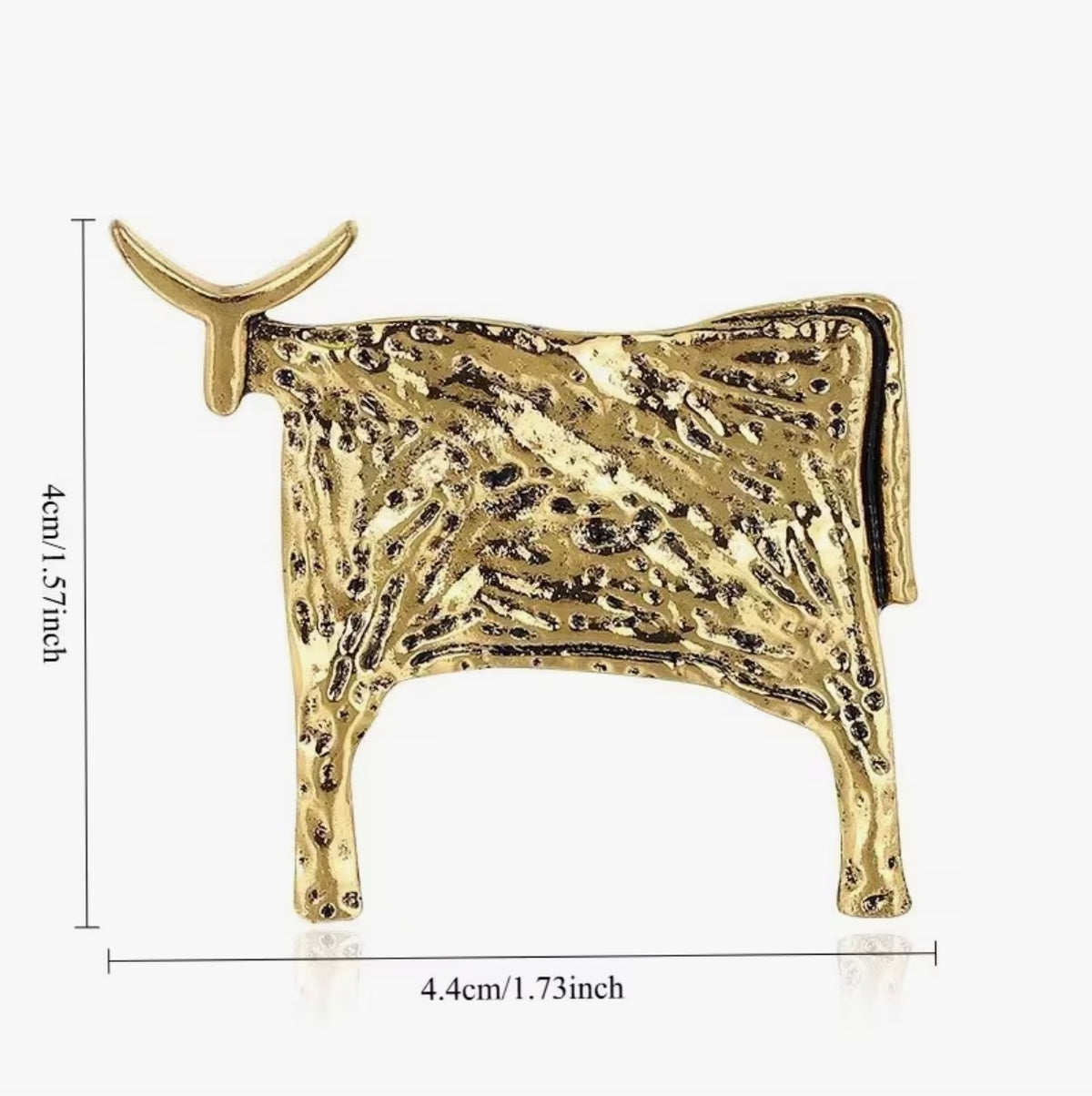 Highland Cow Metal Lapel Pin Brooch