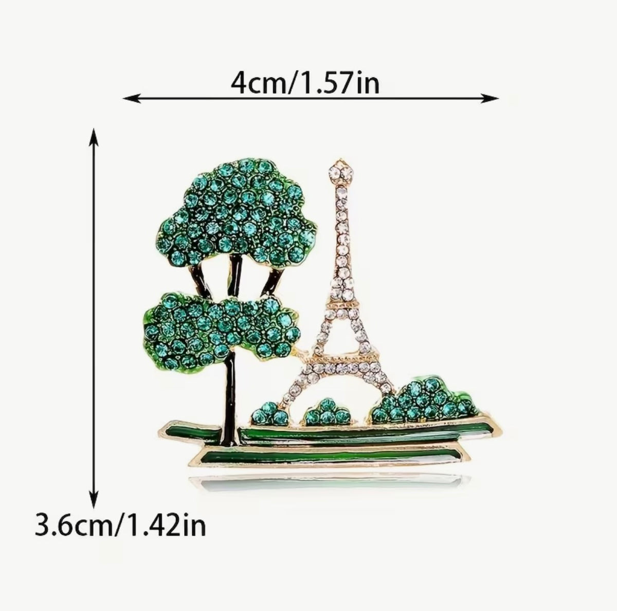 Parisian Eiffell Tower Lapel Brooch