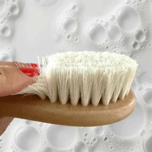 Wool fiber baby bath brush image 1