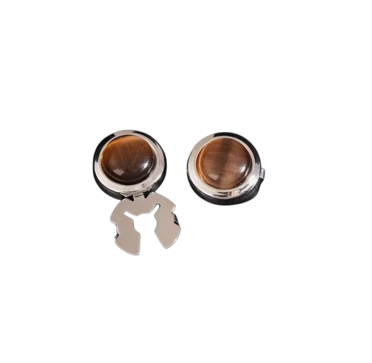Luna Crystal-Accented Clip-On Button Covers (3 Colors)