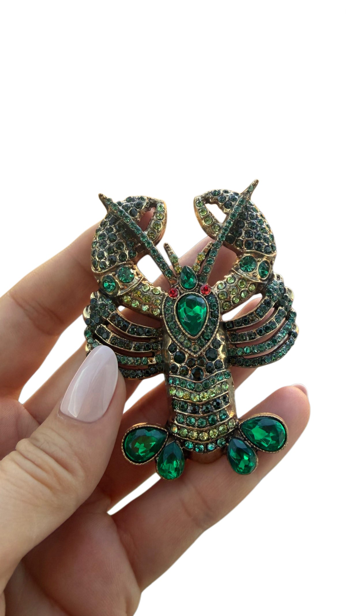 Green Lobster Brooch