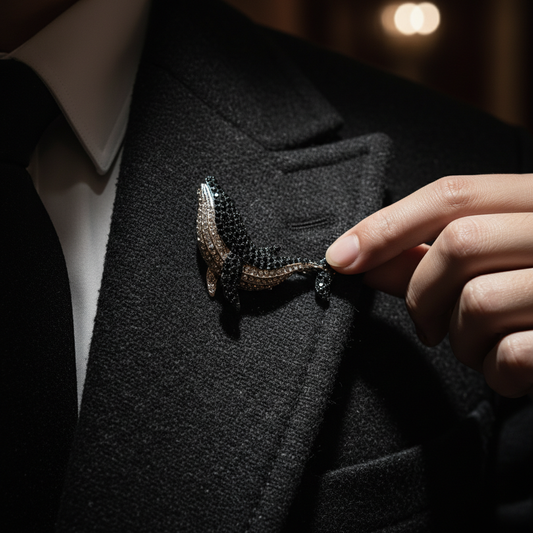 Whale Crystal Brooch image 1