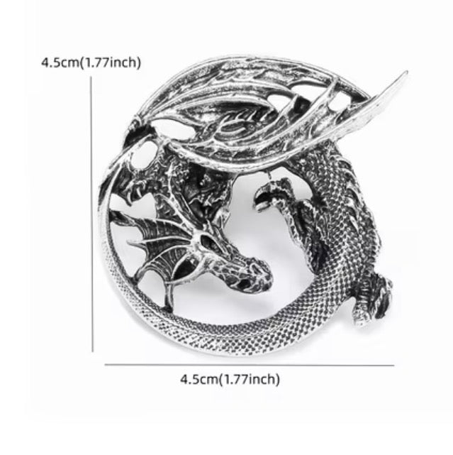 Dragon Circle Brooch
