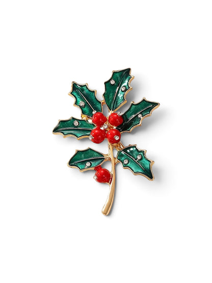 Christmas Holly Brooch