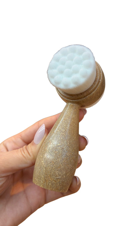 Eco-Friendly Coconut Shell Powder Handle Facial Cleansing Brush