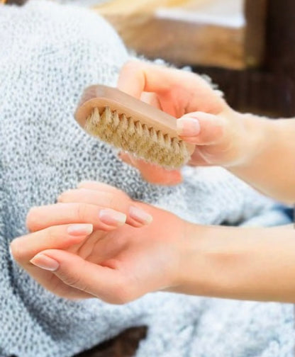Wooden double side nail care brush image 6