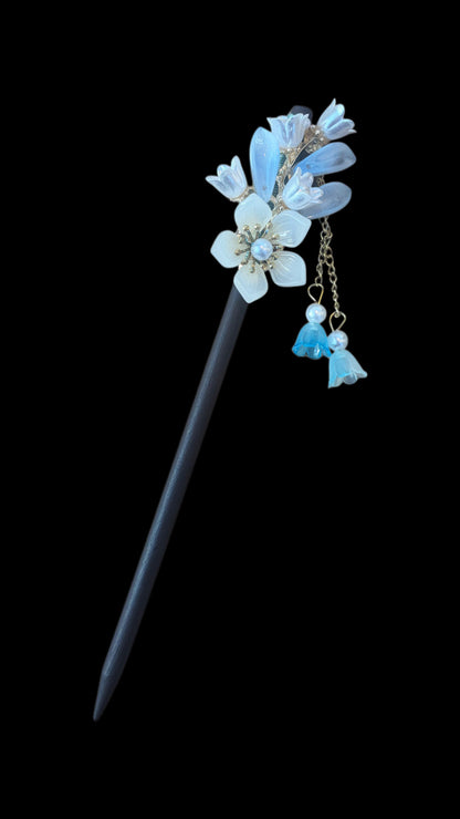 Flowers Wooden Hairpin