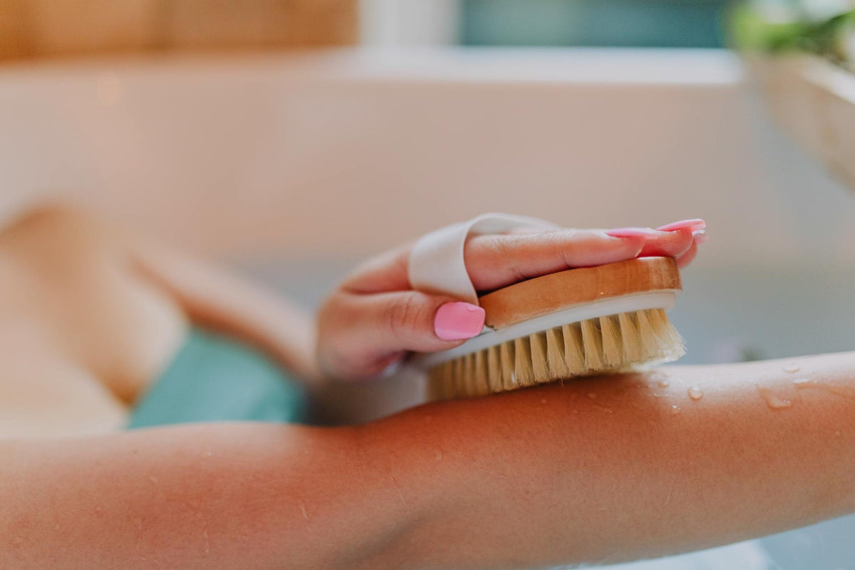 Dry & Wet Bamboo Fiber Body Brush image 0