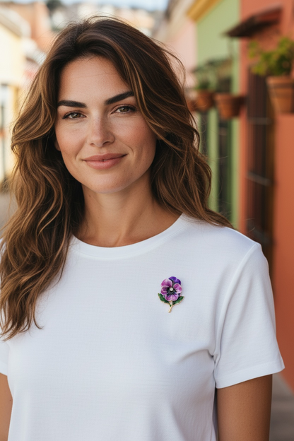 Purple Violet Brooch