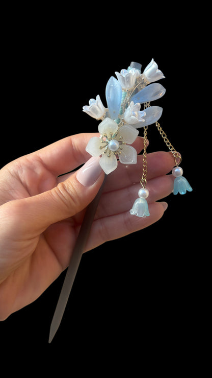 Flowers Wooden Hairpin