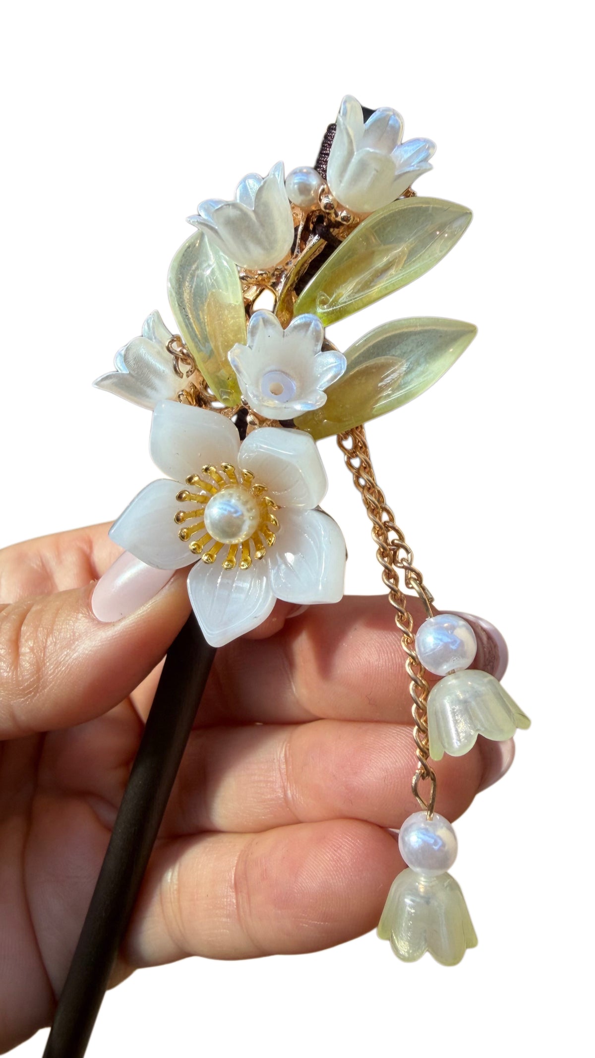 Flowers Wooden Hairpin