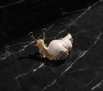Pearl Snail Brooch image 1
