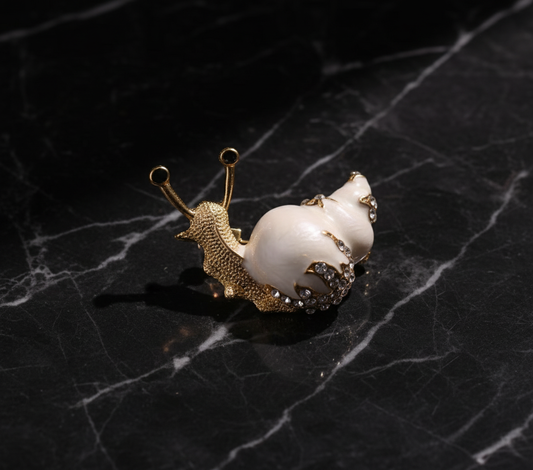 Pearl Snail Brooch image 1