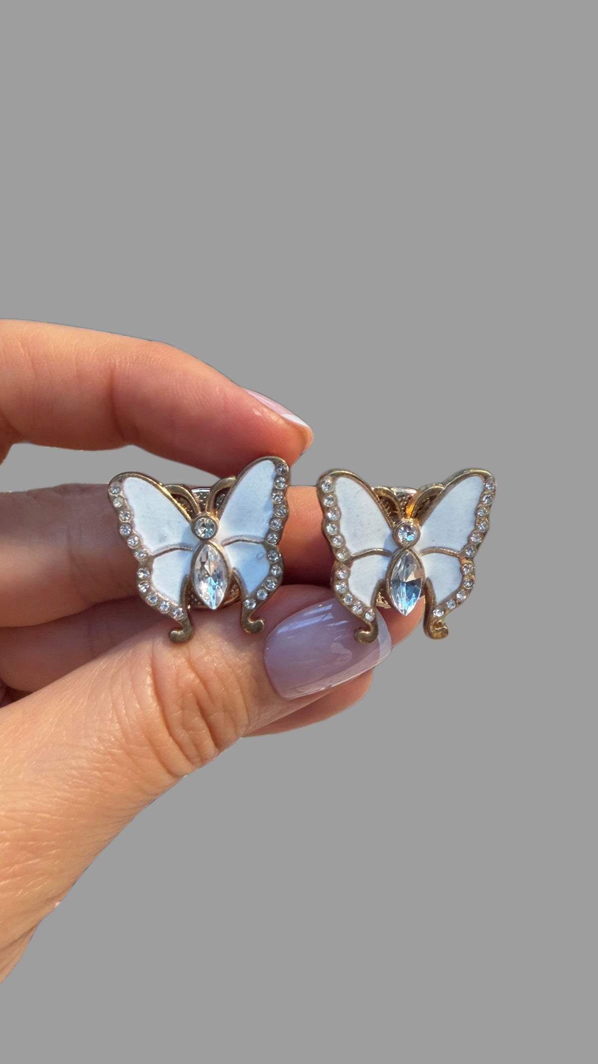 White Butterfly Button Covers