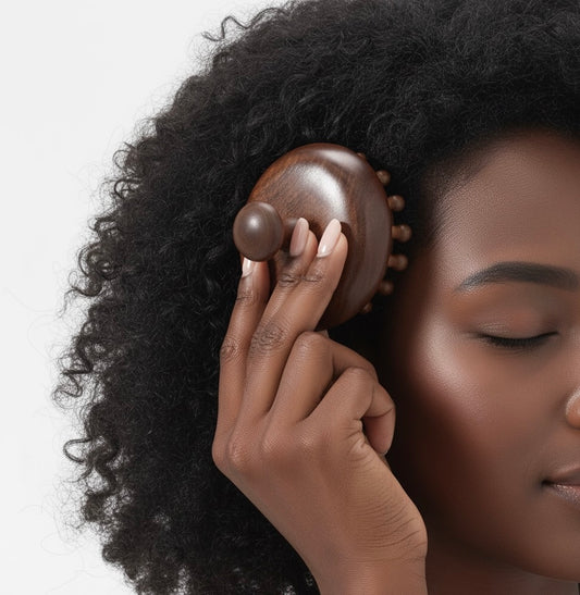 Red sandalwood scalp massage comb  image 0