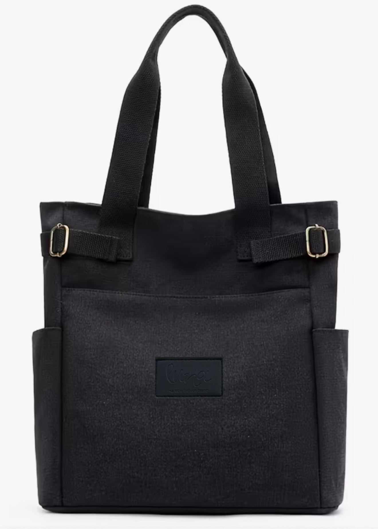Handmade Cotton-Lined Canvas London Black Tote Bag  image 1