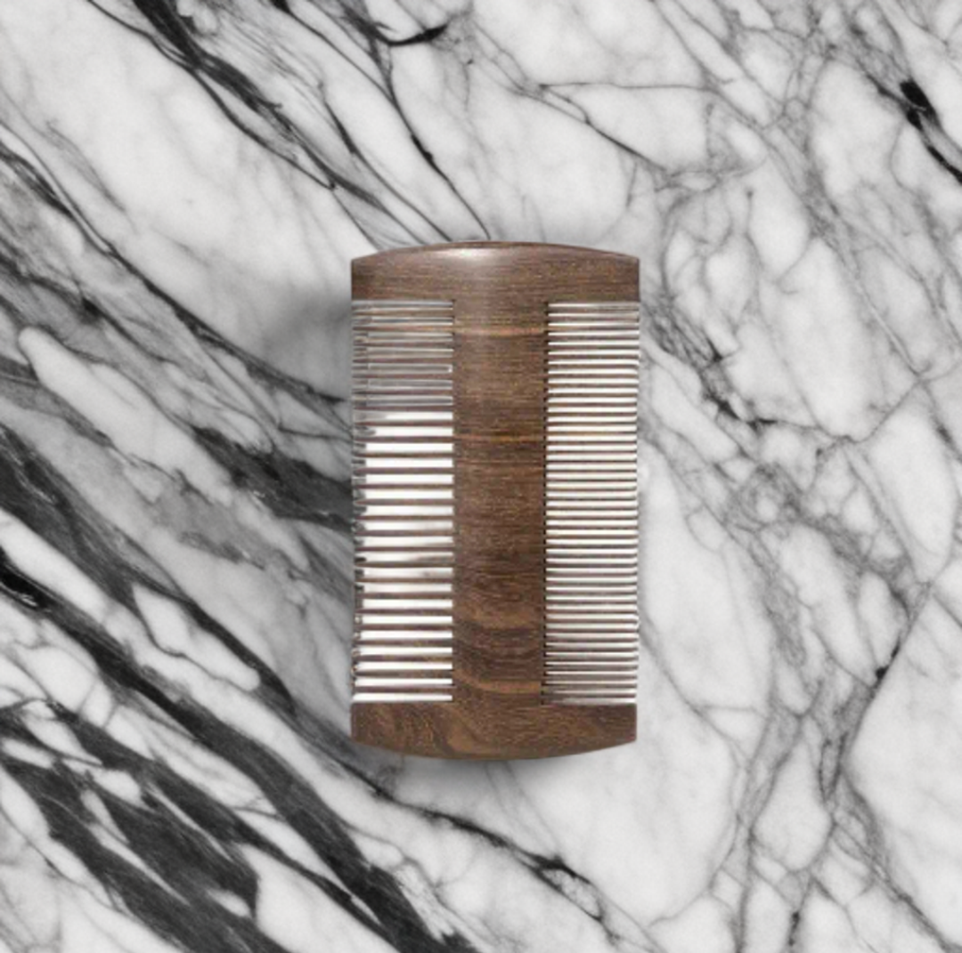 Red sandalwood, wooden hair and beard comb image 3