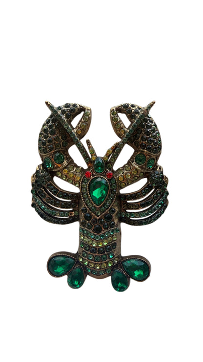 Green Lobster Brooch