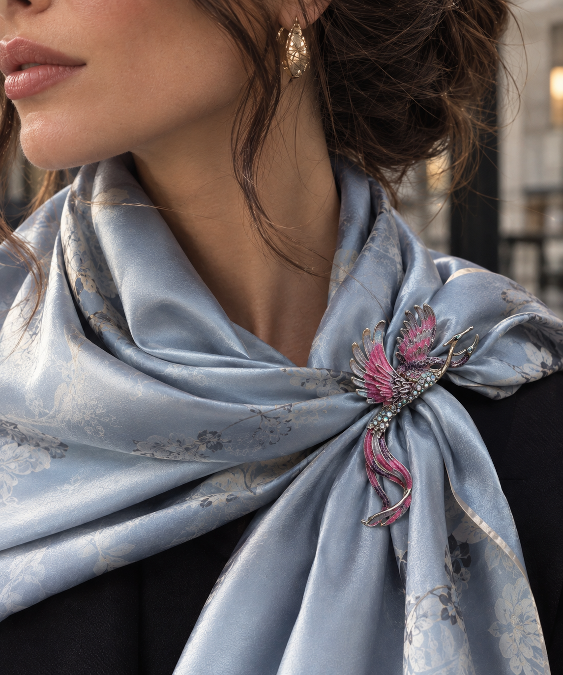 Pink Birds Brooch - Charming Statement Accessory
