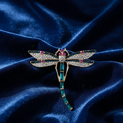 Dragonfly Crystal Brooch image 3