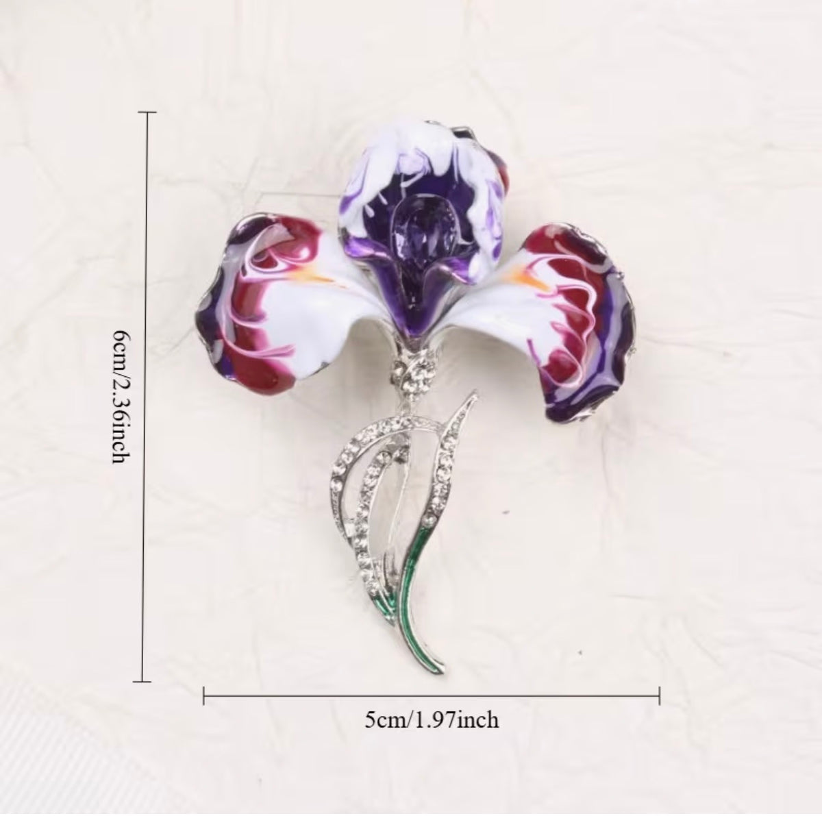 Iris Flower Brooch