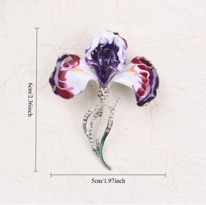 Iris Flower Brooch