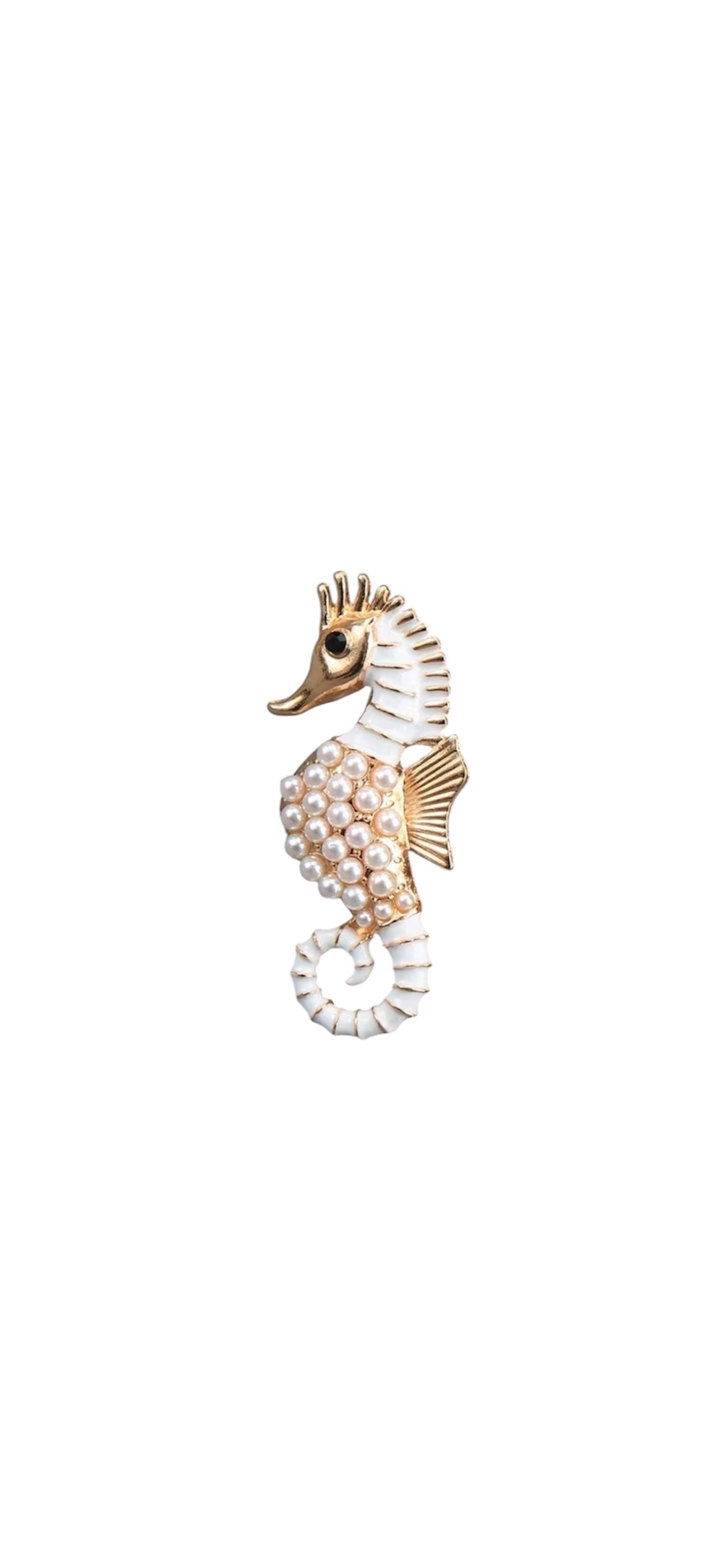 Pearl Seahorse Brooch