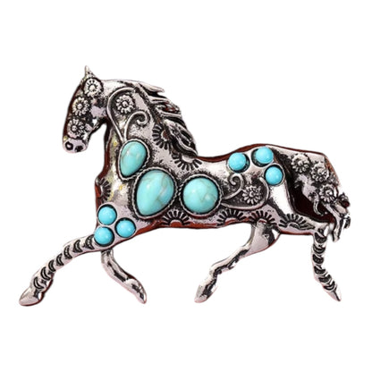 Metal Horse Brooch