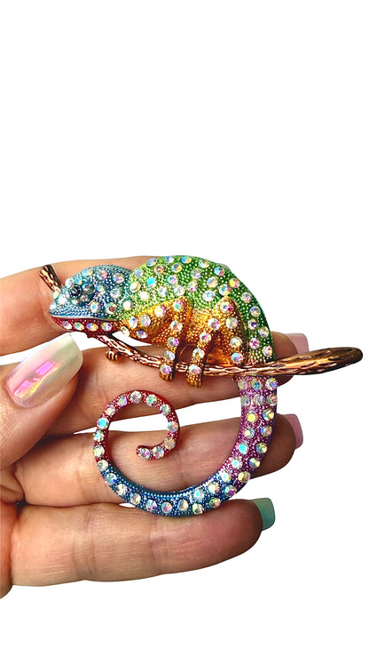 Chameleon Rhinestone Brooch