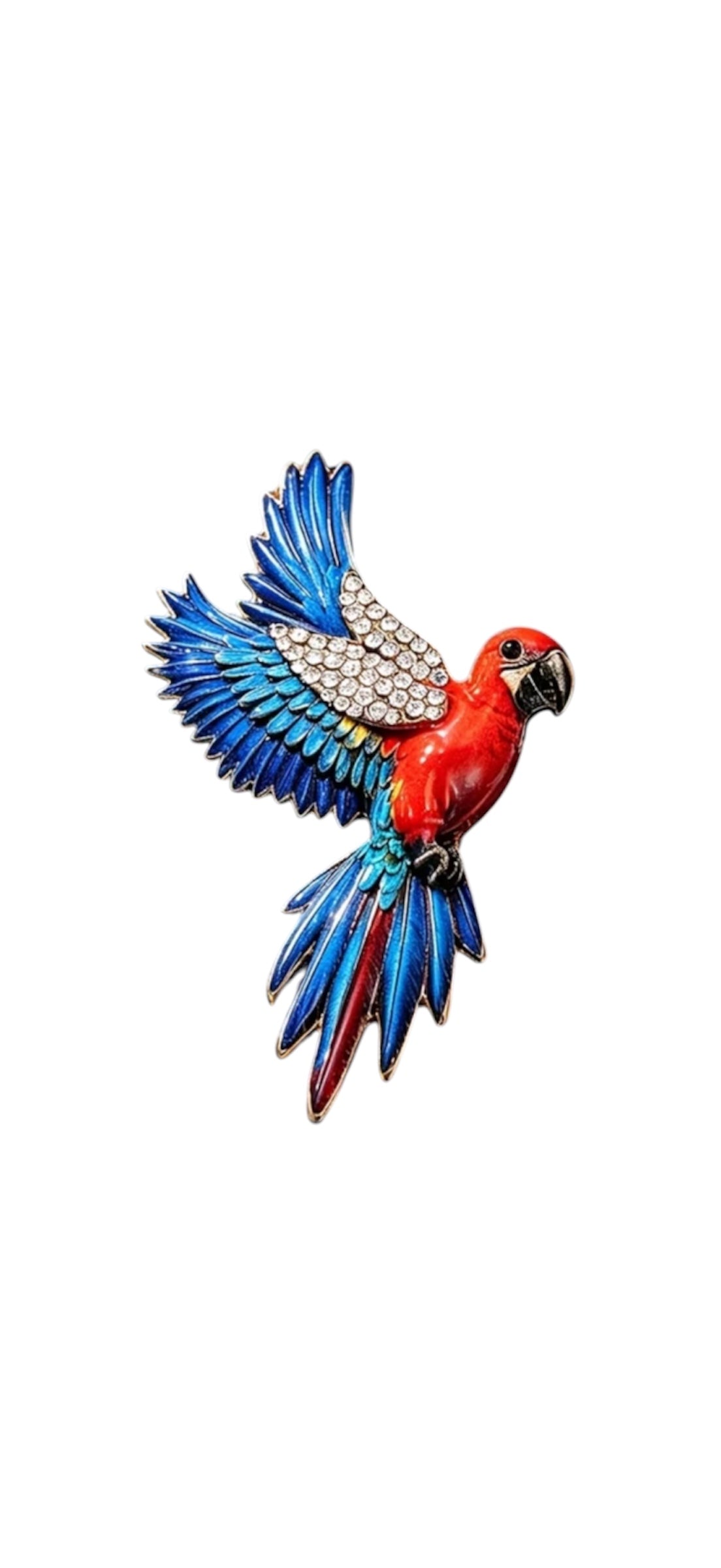 Blue and Green Parrot Brooch