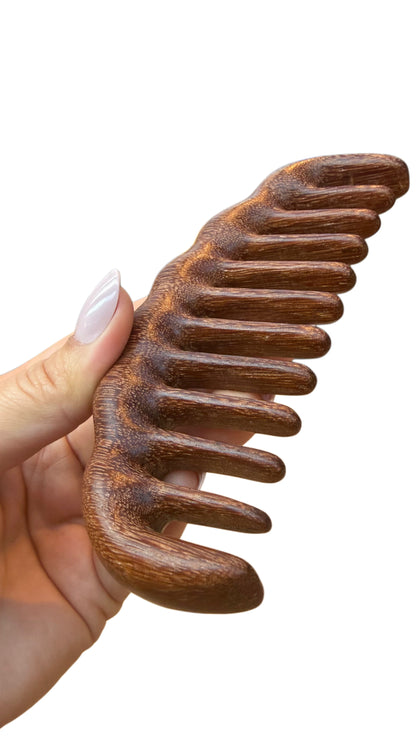 Sandalwood Wide-tooth Without Handle Comb