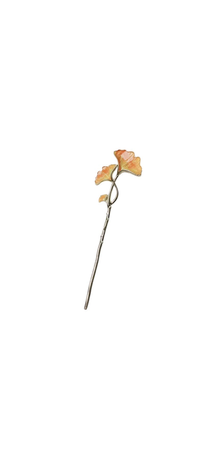 Metal Ginkgo Leaf Hair Pin