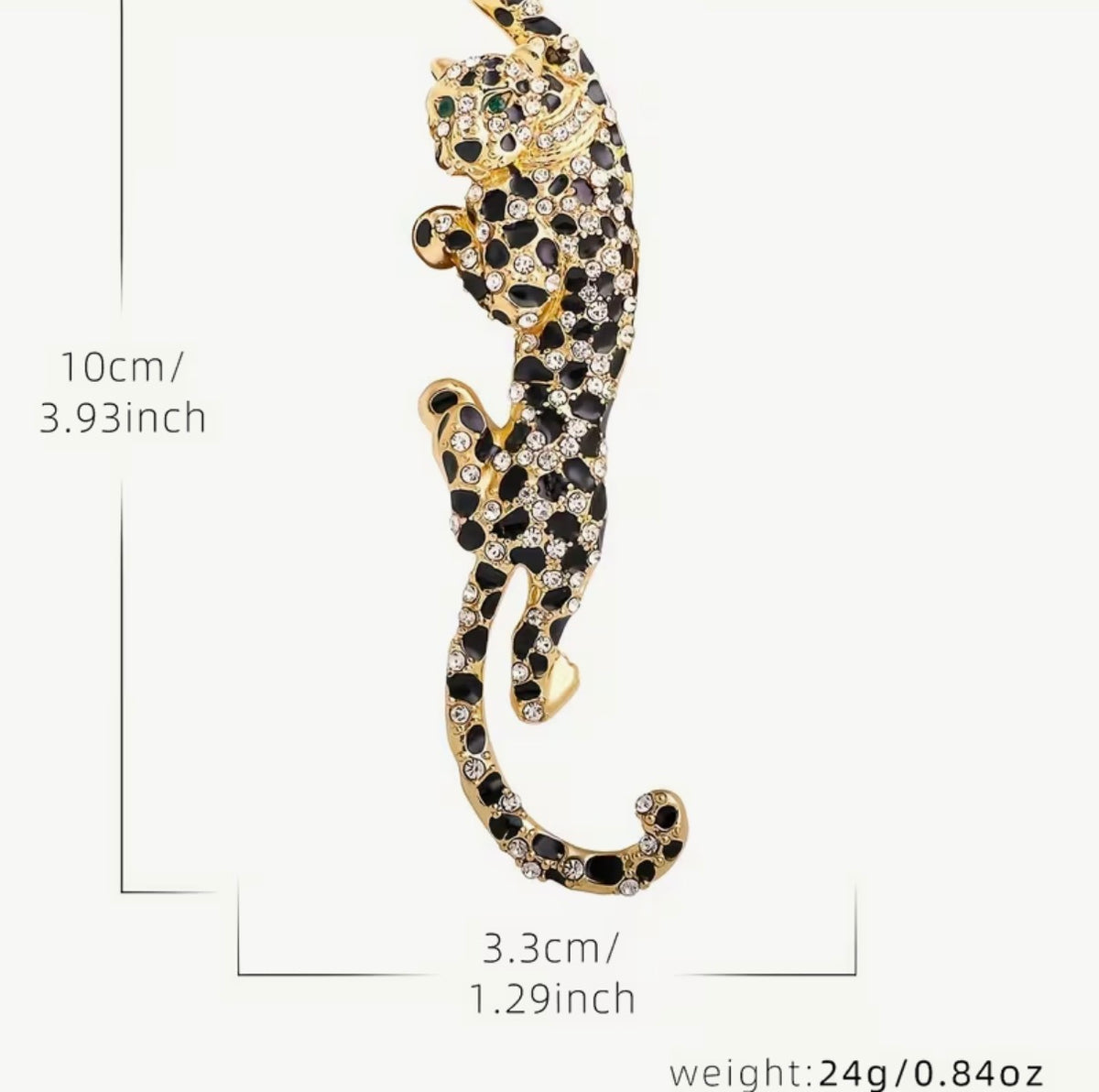 Elegant Leopard Design Brooch
