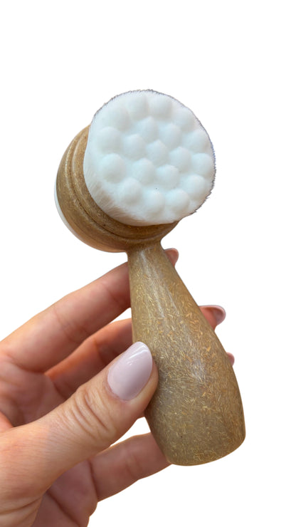 Eco-Friendly Coconut Shell Powder Handle Facial Cleansing Brush