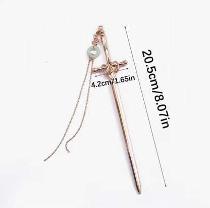 Elegant Metal Sword Hair Pin
