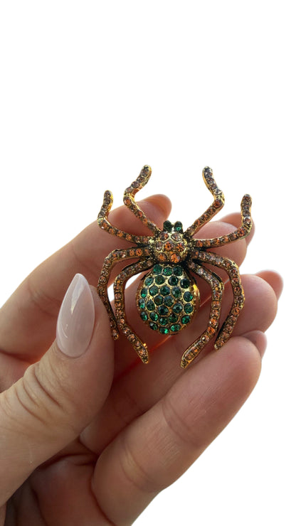 Green Spider Brooch