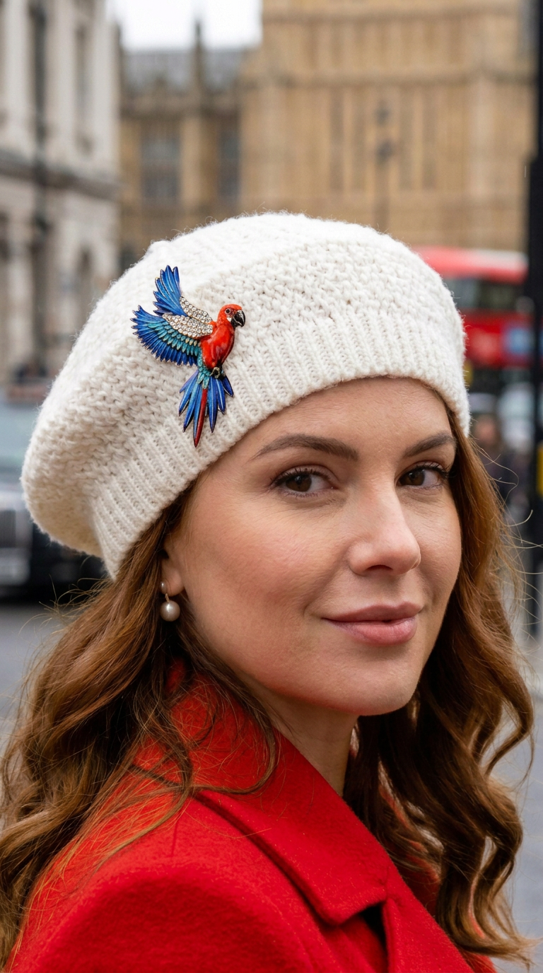 Blue and Green Parrot Brooch