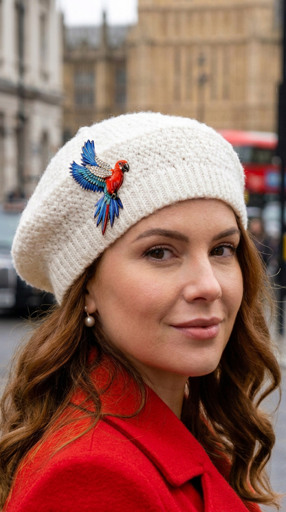 Blue and Green Parrot Brooch