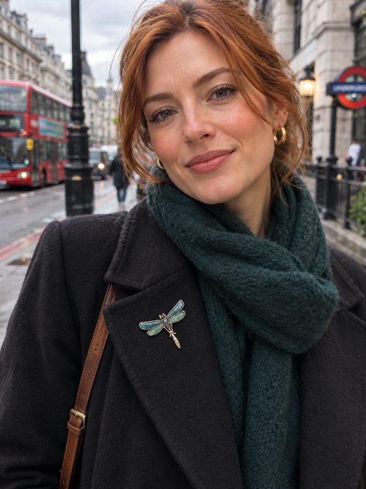 Elegant Dragonfly Decorative Brooch Accessory
