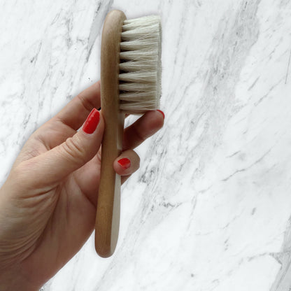 Wool fiber baby bath brush image 2