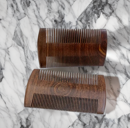 Red sandalwood, wooden hair and beard comb image 1