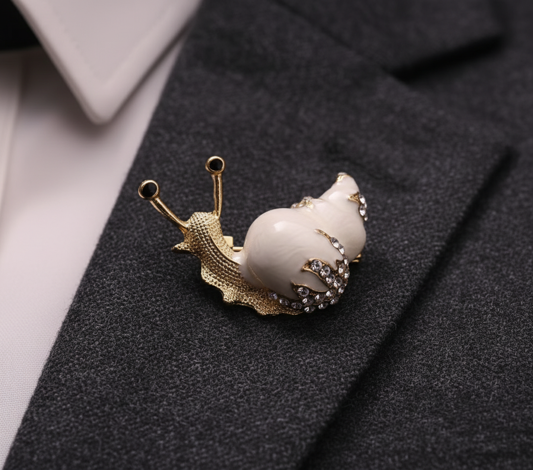 Pearl Snail Brooch image 2