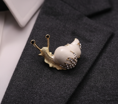 Pearl Snail Brooch image 2