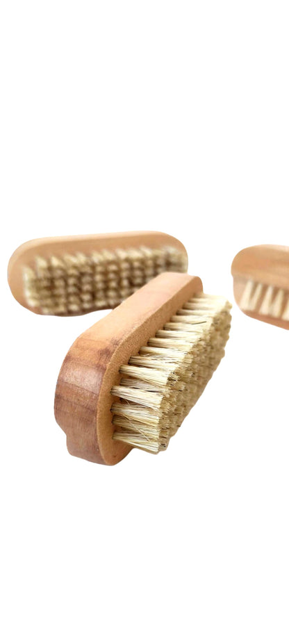 Wooden double side nail care brush image 4