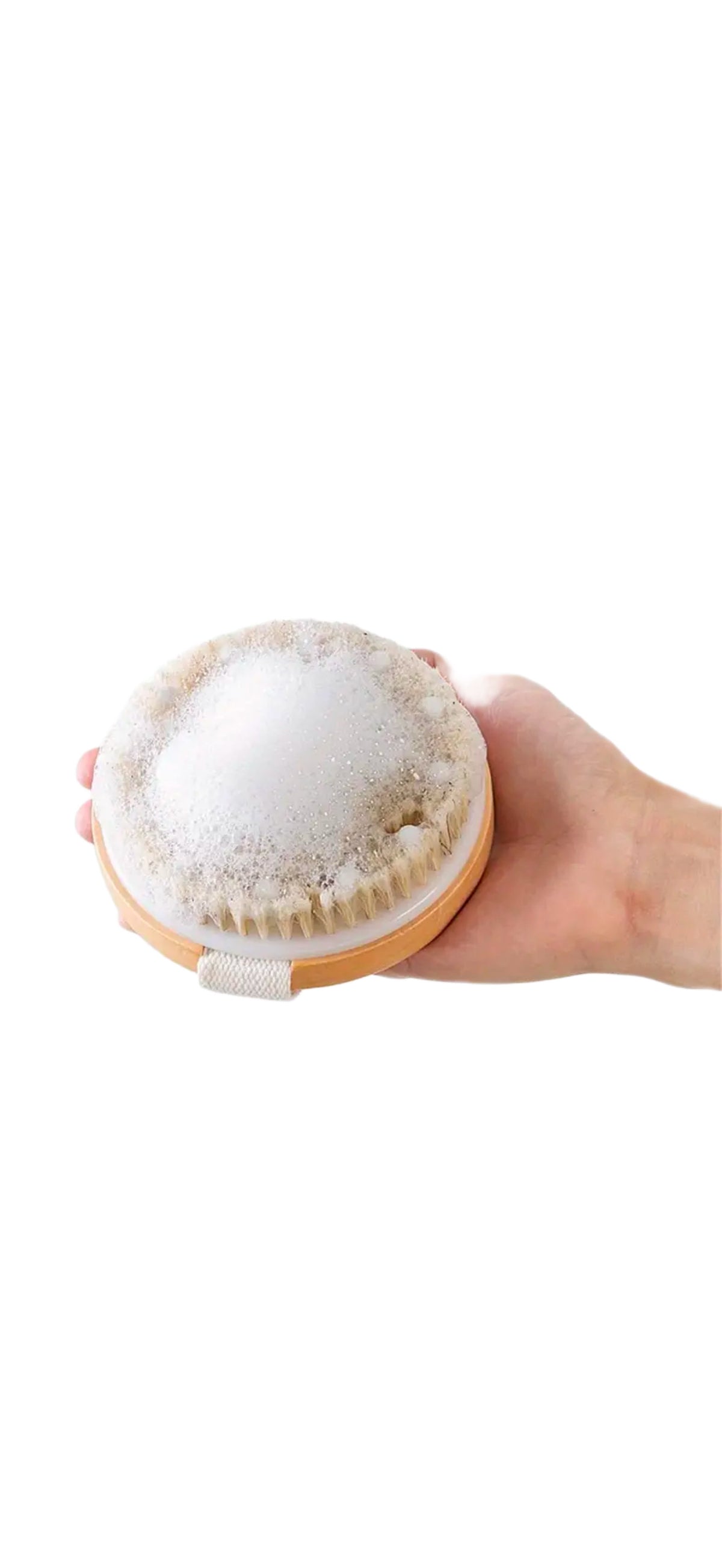 Dry & Wet Bamboo Fiber Massage Brush with Support Points for Dry Brushing image 4