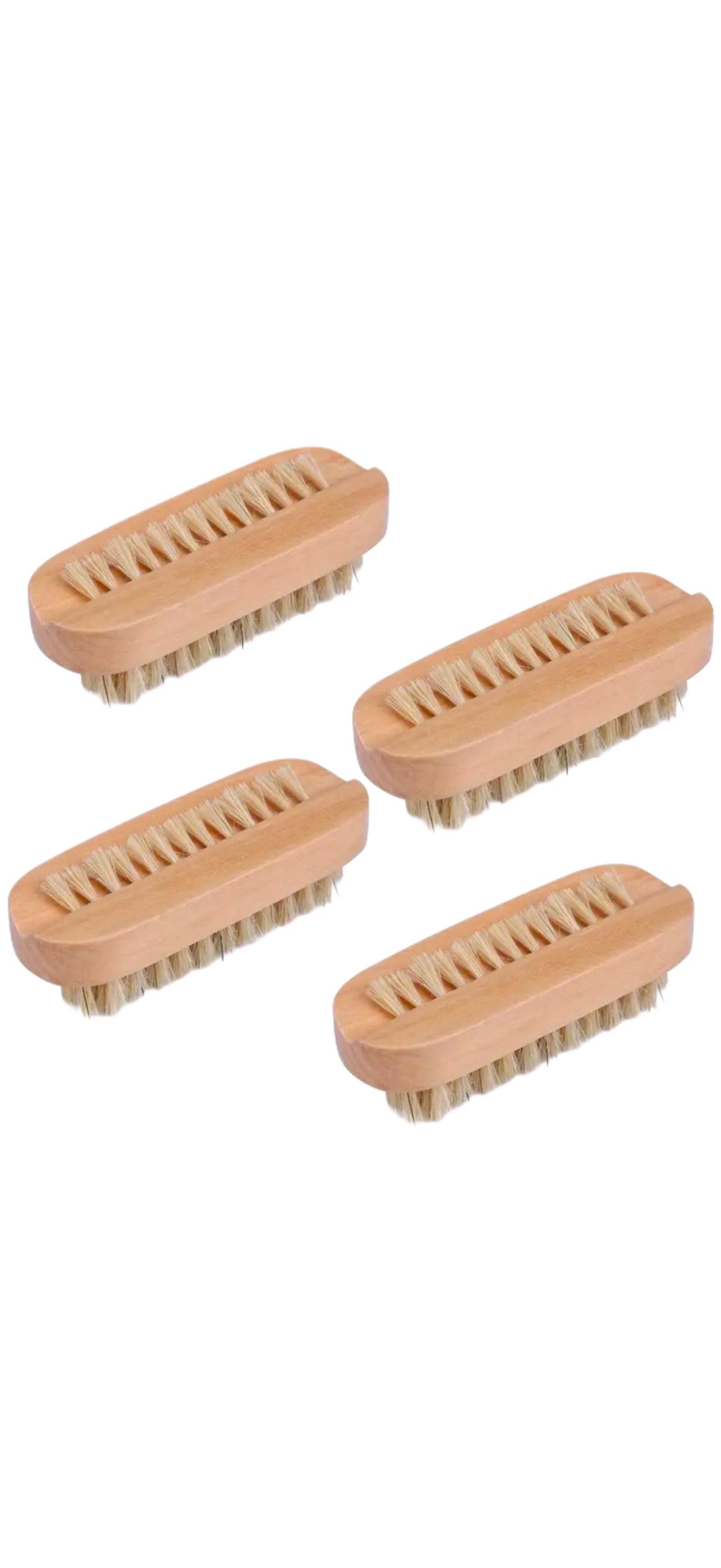 Wooden double side nail care brush image 3