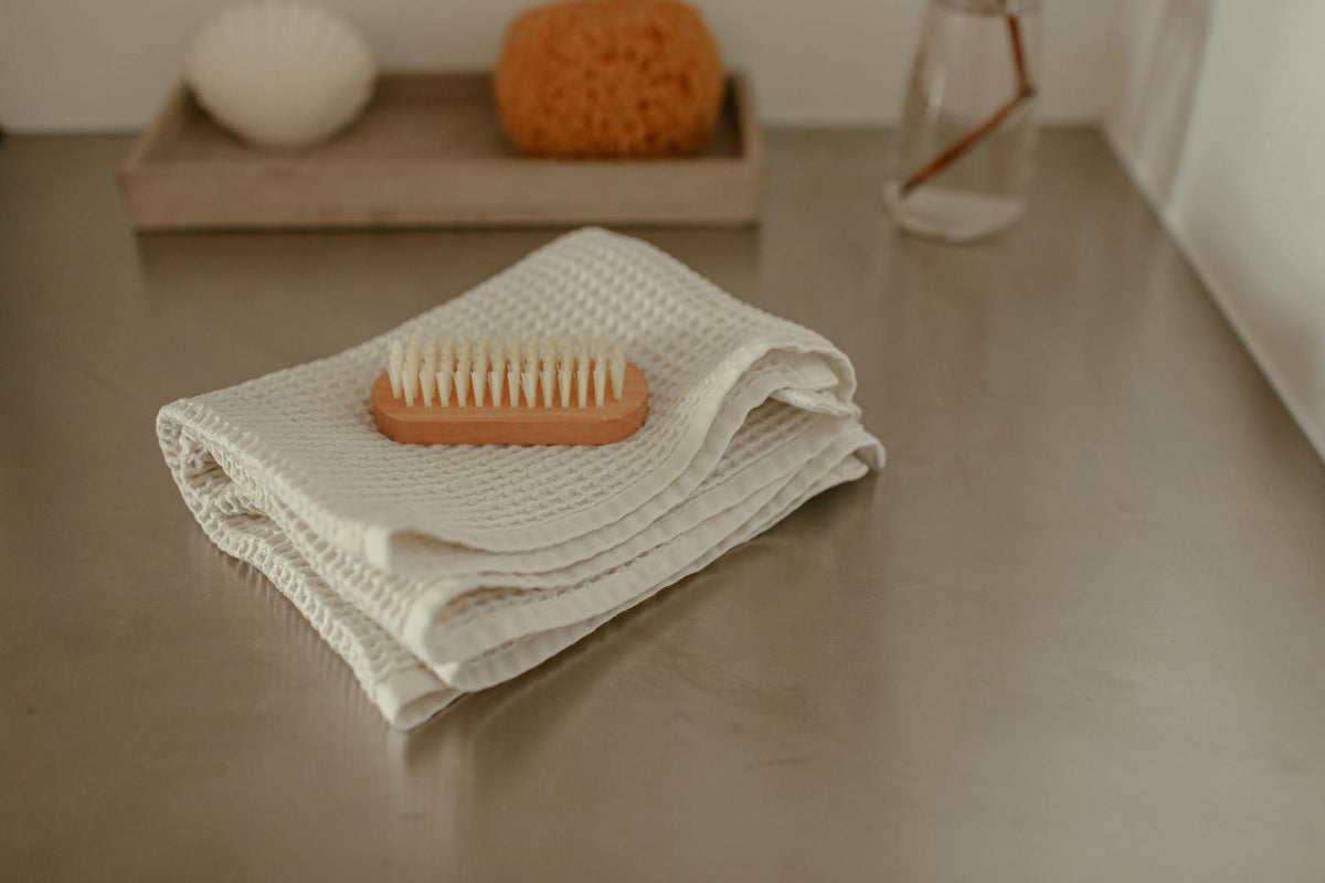 Wooden double side nail care brush image 0
